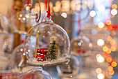 Close-up of souvenirs and Christmas decorations near St. Paul's Cathedral, London, England, United Kingdom, Europe