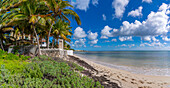 View of beach near Puerto Morelos, Caribbean Coast, Yucatan Peninsula, Mexico, North America