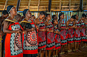 View of Swazi musical and dance performance, Mantenga Cultural Village a traditional Eswatini settlement, Malkerns, Eswatini, Africa