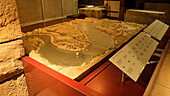 Interior of the ancient Nubian Temple of Debod, dismantled as part of the International Campaign to Save the Monuments of Nubia, rebuilt in Parque de la Montana, Madrid, Spain, Europe