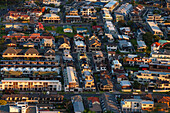 Low aerial view of residential area of Mount Maunganui, Tauranga, Bay of Plenty, North Island, New Zealand, Pacific