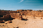 Ruinen des antiken Dorfes Germa, Hauptstadt des Garamantenreichs, in der Region Fezzan, Libyen, Nordafrika, Afrika