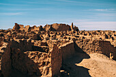 Ruinen des antiken Dorfes Germa, Hauptstadt des Garamantenreichs, in der Region Fezzan, Libyen, Nordafrika, Afrika