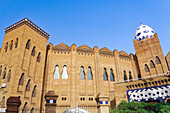 The Monumental Bullring (La Monumental), 1914 Art Nouveau concerts building, with a bullfighting history museum inside, Barcelona, Catalonia, Spain, Europe