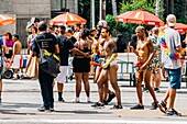 Carnival street party known as a Bloco, Sao Paulo, Brazil, South America