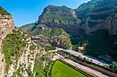 Das hängende Kloster, Xuakong Si, bei Datong, Shanxi, China, Asien