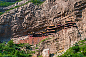 Das hängende Kloster, Xuakong Si, bei Datong, Shanxi, China, Asien