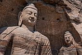 The Yungang Grottoes, ancient Buddhist temple grottoes, UNESCO World Heritage Site, Shanxi, China, Asia