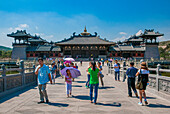 New tourist center in the Yungang Grottoes, ancient Buddhist temple grottoes, UNESCO World Heritage Site, Shanxi, China, Asia