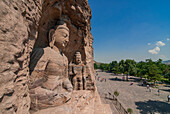 The Yungang Grottoes, ancient Buddhist temple grottoes, UNESCO World Heritage Site, Shanxi, China, Asia