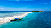 Aerial of Little Santa Cruz Island, Zamboanga, Mindanao, Philippines, Southeast Asia, Asia