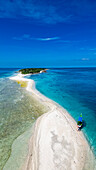 Aerial of Little Santa Cruz Island, Zamboanga, Mindanao, Philippines, Southeast Asia, Asia