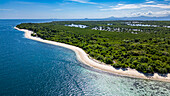 Aerial of Grande Santa Cruz Island, Zamboanga, Mindanao, Philippines, Southeast Asia, Asia