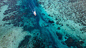 Aerial of Kabira Bay, Ishigaki, Yaeyama island group, Japan, Asia