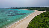 Aerial of Taketomi Island National Park, Ishigaki, Yaeyama island group, Japan, Asia