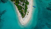 Luftaufnahme der Insel Kepayang, Insel Belitung vor der Küste von Sumatra, Indonesien, Südostasien, Asien