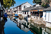 Water channel, Zhouzhuang water town, Jiangsu, China, Asia