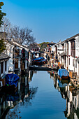 Water channel, Zhouzhuang water town, Jiangsu, China, Asia