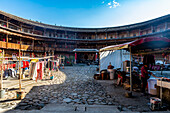 Historisches Dorf Taxia, Fujian Tulou, ländliche Behausung der Hakka, Fujian, China, Asien