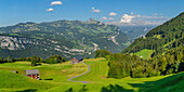 Blick vom Fronalpstock zum Stoos, Glarner Alpen, Vierwaldstättersee, Kanton Schwyz, Schweiz, Europa