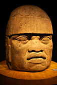 Olmec Colossal Head, 1200-600 BC, from San Lorenzo, Veracruz, National Museum of Anthropology, Mexico City, Mexico, North America