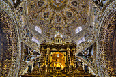 Cipres and Dome, Chapel of the Rosario, 1690, Santo Domingo Church, Historic Center, UNESCO World Heritage Site, Puebla, Puebla State, Mexico, North America