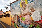 Colourful Street Art, Avenue Hidalgo, Atlixco, Pueblos Magicos, Puebla State, Mexico, North America