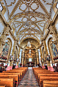 Interior, Basilica of Our Lady of Ocotlan, Tlaxcala City, Tlaxcal State, Mexico, North America