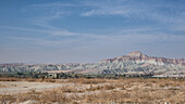 View of Nallihan's Colorful Mountains from Davutoglan, a neighborhood in the district of Nallihan, Ankara Province, Anatolia, Turkey, Eurasia