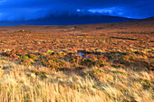 Moorland and mountains of northern Sutherland in winter, Highlands, Scotland, United Kingdom, Europe