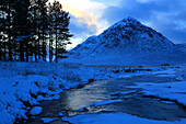 Buachaille Etive Mor and River Etive, Highland, Scotland, United Kingdom, Europe