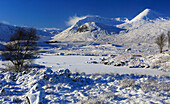 Rannoch Moor im Winter, Highland, Schottland, Vereinigtes Königreich, Europa