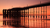 Penarth Pier at sunrise, Penarth, Vale of Glamorgan, South Wales, United Kingdom, Europe