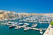 Der Yachthafen von Vittoriosa, Valletta, Malta, Mittelmeer, Europa