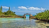 Footbridge from Ireland Island to Hospital Island, Sandys, Bermuda, North Atlantic, North America