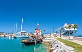 Vessels at King's Wharf terminal, the Royal Naval Dockyard, Sandys, Bermuda, North Atlantic, North America