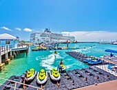 Jet skis at the Royal Naval Dockyard, Sandys, Bermuda, North Atlantic, North America