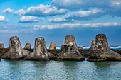 Tetrapods of Yonaguni Island, Yaeyama Islands, Japan, Asia