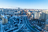 View over Heihe, Heilongjiang, China, Asia