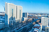 View over Heihe, Heilongjiang, China, Asia