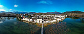 Panorama von Hongcun, historisches Dorf, UNESCO-Welterbe, Huangshan, Anhui, China, Asien