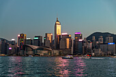 Highrise buildings in Victoria harbour, Hong Kong, China, Asia