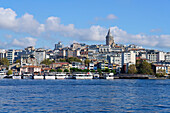 Galata Tower in Karakoy, Istanbul, Turkey, Europe