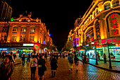 Das russische Viertel bei Nacht, Harbin, Heilongjiang, China, Asien