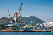 Wharf in the harbour of Nagasaki, Kyushu, Japan, Asia