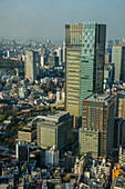 Blick über Tokio von den Roppongi Hills, Tokio, Honshu, Japan, Asien