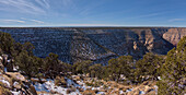 Die Klippen des Waldron Canyon westlich von Hermits Rest im Winter, Grand Canyon, Arizona, Vereinigte Staaten von Amerika, Nordamerika