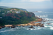 View of the Heads rocky coastline from Featherbed Nature Reserve, Knysna, Garden Route, Western Cape, South Africa, Africa