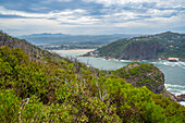 View of the Heads and Knysna River from Featherbed Nature Reserve, Knysna, Garden Route, Western Cape, South Africa, Africa