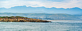 View of Western Cape coastline from Plettenberg Bay, Plettenberg, Garden Route, Western Cape Province, South Africa, Africa